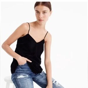 😎 J. Crew velvet peplum cami tank
